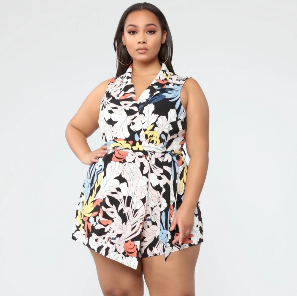 Fashion Nova Floral Print Jumpsuit - Multicolor